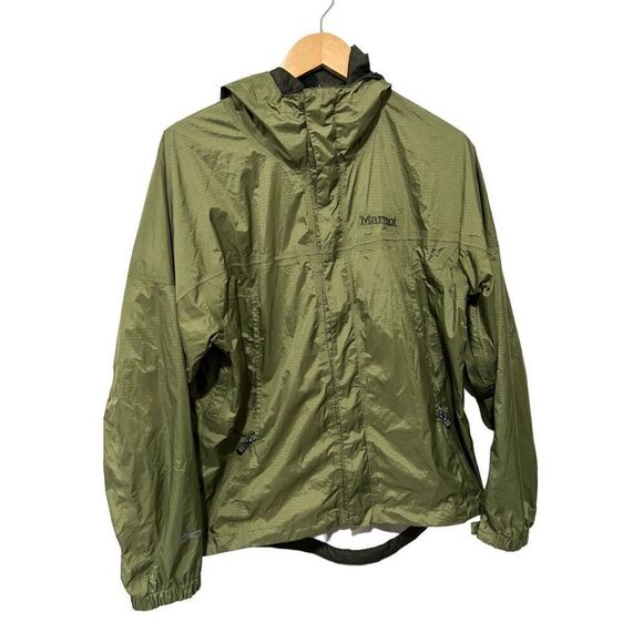Marmot Precip Olive Green Eco Utility Jacket Women Small Windbreaker - Picture 1 of 15